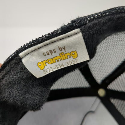 Gramling Trucker Hat Black One Size Great Dane Rope Mesh Snapback Green Brim