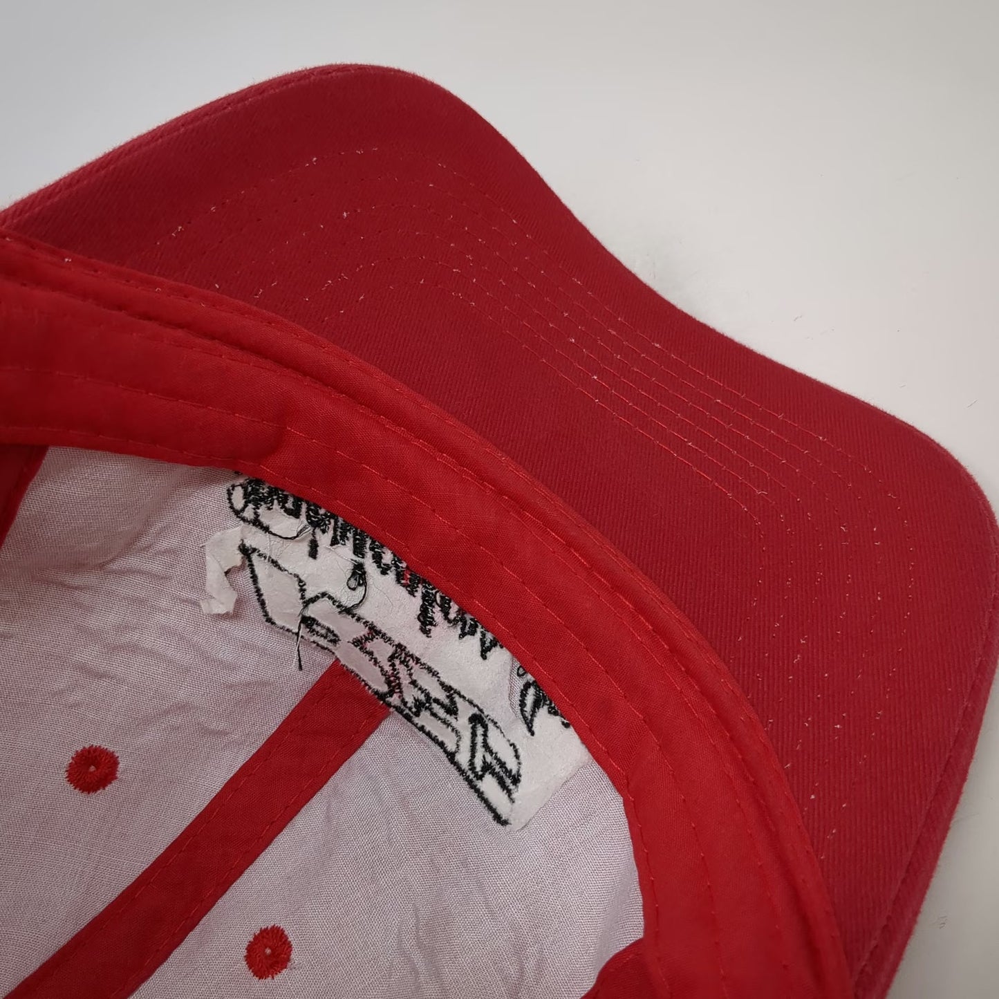 AMC Deluxe Headwear Baseball Cap Red One Size Strapback RFC Fabricators Logo Hat