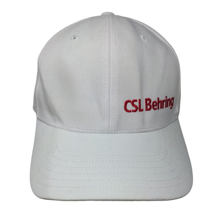 CSL Behring Slideback Hat White OSFM Adjustable Vent Holes Adidas