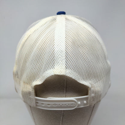 Pepsi Snapback Trucker Hat Blue One Size Embroidered Mesh Back Port Authority
