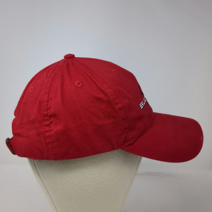 Budweiser Baseball Cap Red One Size Slideback Embroidered Logo Cotton Beer Hat