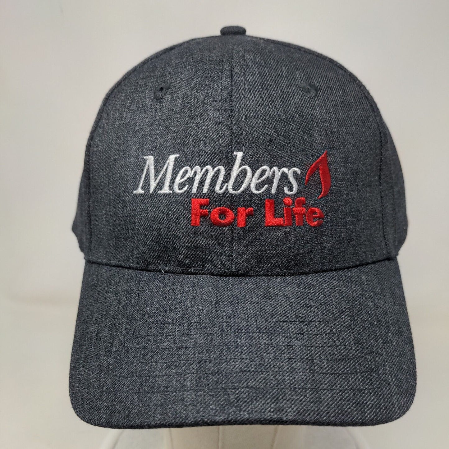 Members For Life American Red Cross Strapback Hat Gray One Size Embroidered