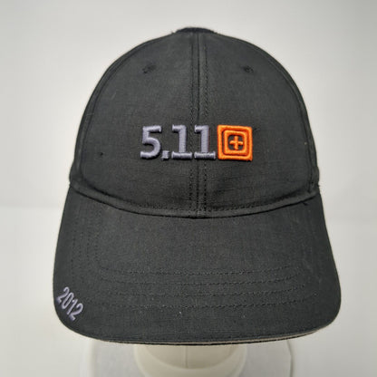 5.11 Tactical 2012 Strapback Hat Black One Size Adjustable Embroidered