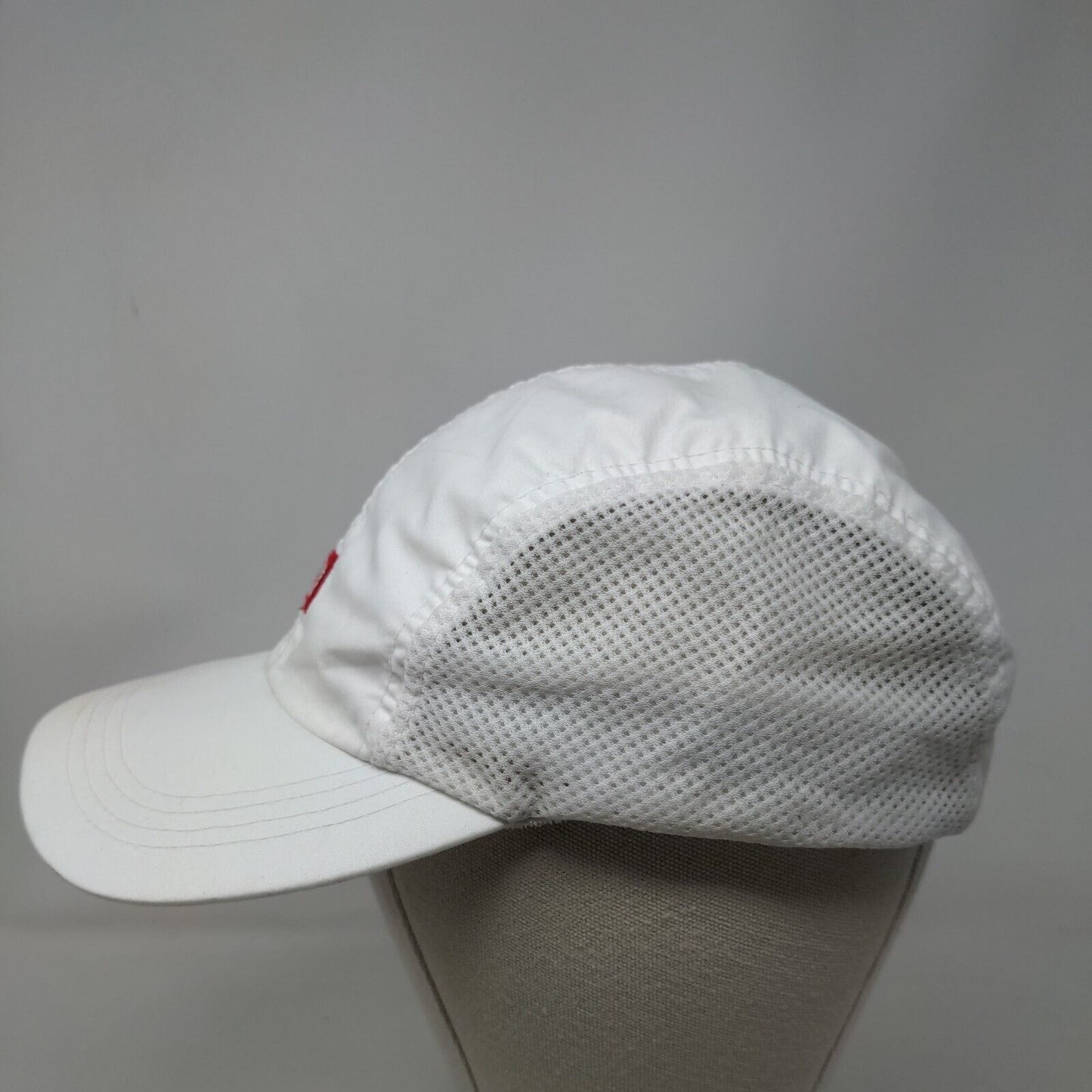 Wilson Strapback Hat White OSFA Embroidered Logo Mesh Trim Adjustable