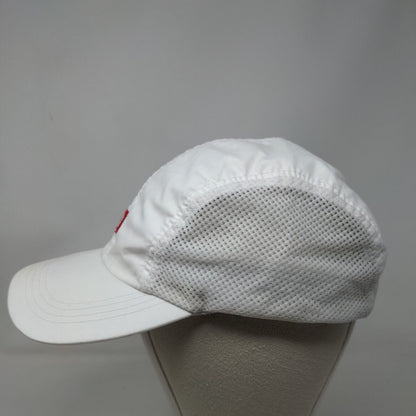 Wilson Strapback Hat White OSFA Embroidered Logo Mesh Trim Adjustable