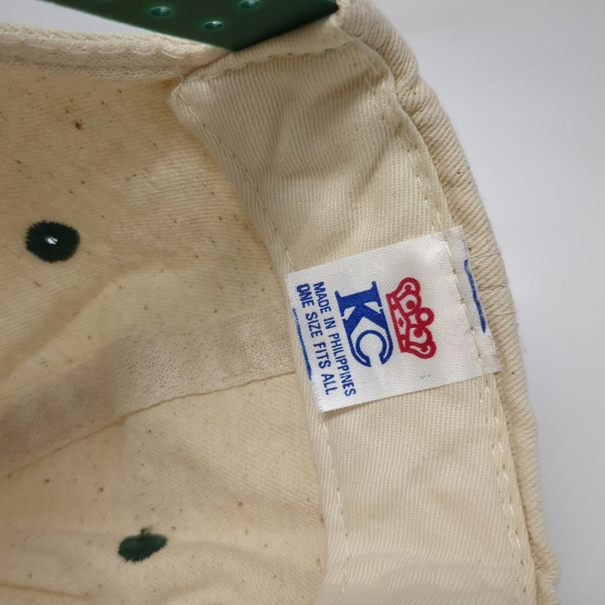 KC Caps 5 Panel Beige Green One Size Safety Never Hurts Snapback Workwear Hat