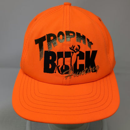Paramount Snapback Orange Trophy Buck Hunting Deer Hat Green Underbrim Vintage