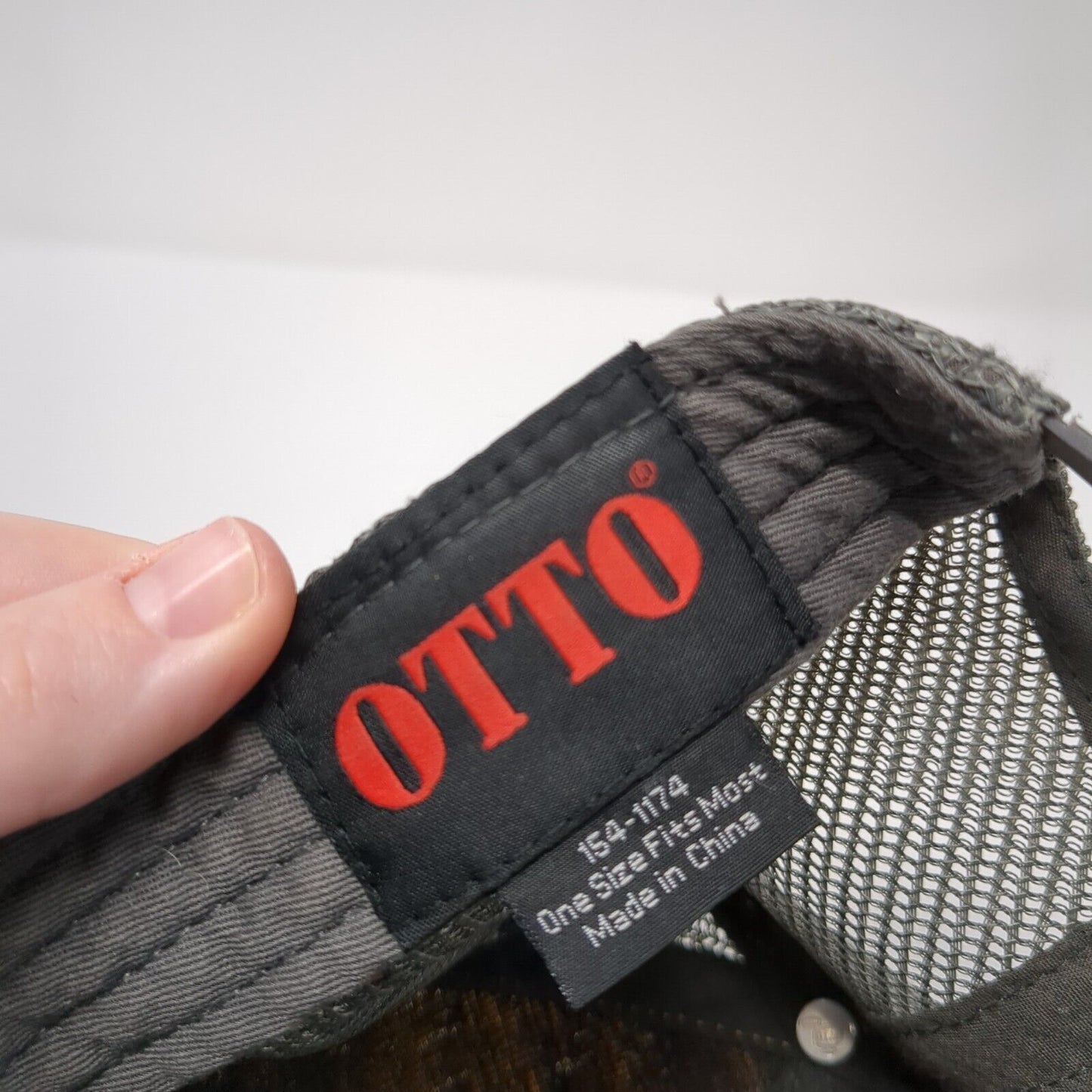 Otto Snapback Trucker Cork Hat Gray One Size Adjustable Mesh Back Polyester