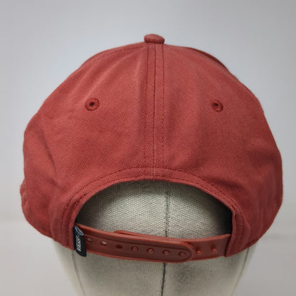 Vans 5 Panel Red One Size Snapback Flat Brim Logo Patch Hat No. 66 Skateboarding