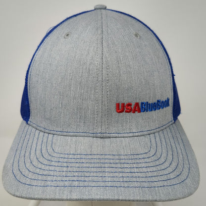 Richardson Trucker Hat Gray Blue One Size USABlueBook Style 112 Mesh Snapback