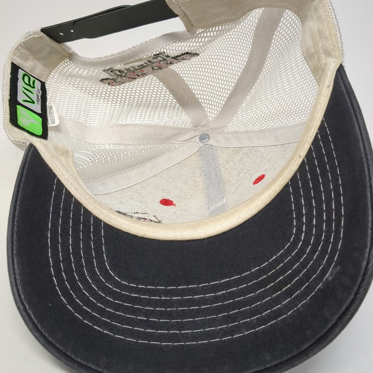 Vie Trucker Hat Black One Size Snapback Mesh Sockeye Brewing Salmon Fish Idaho