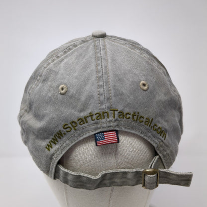 Spartan Tactical Slideback Hat Gray One Size Adjustable Embroidered
