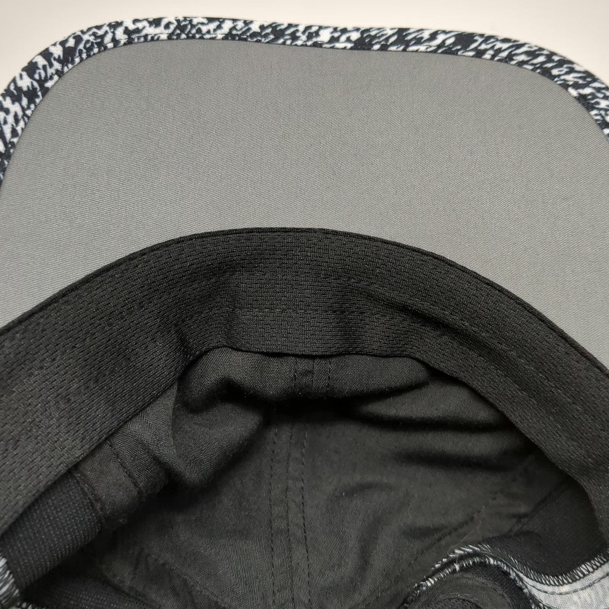 Adidas Baseball Cap Black One Size Climalite Patterned Trim Strapback Hat Rubber