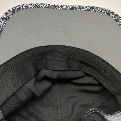 Adidas Baseball Cap Black One Size Climalite Patterned Trim Strapback Hat Rubber