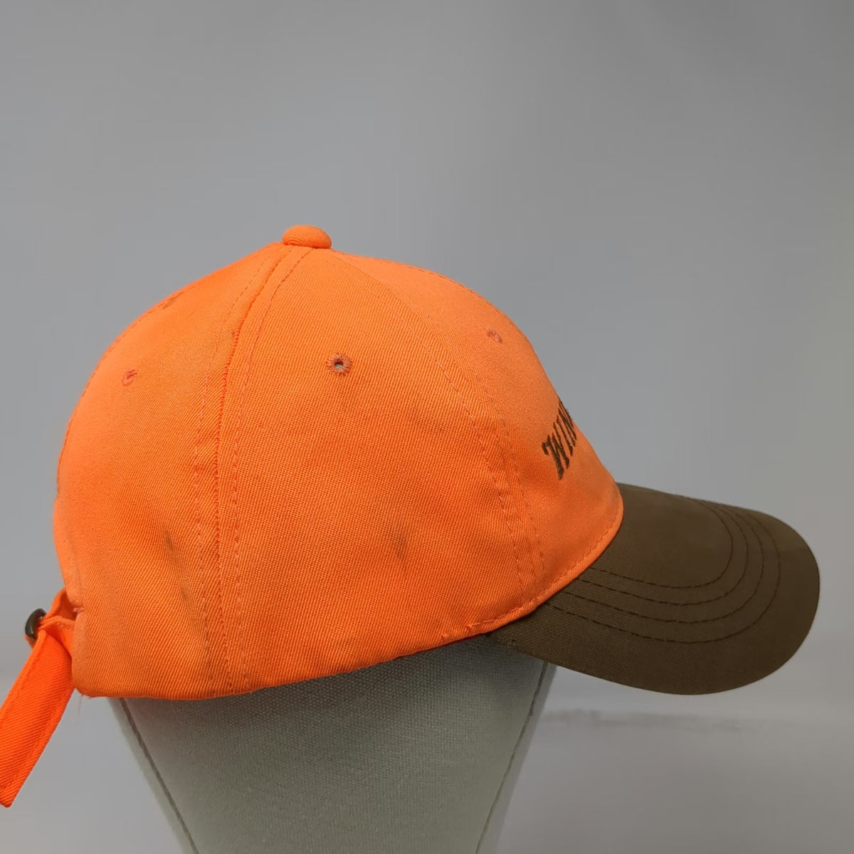 Winchester Baseball Cap Orange One Size Brown Embroidered Slideback Hunting Hat