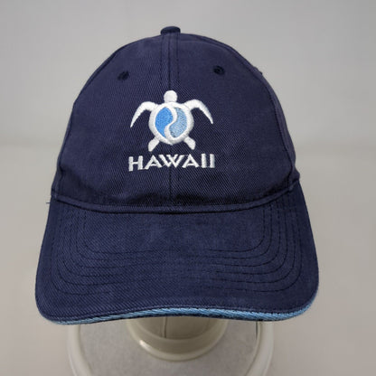 Hawaii Strapback Hat Blue OSFA Adjustable Embroidered Vented Holes Surfware