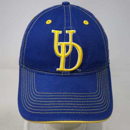 Delaware Blue Hens NCAA Blue OSFM Cap Hat Contrast Stitching Yellow Underbrim