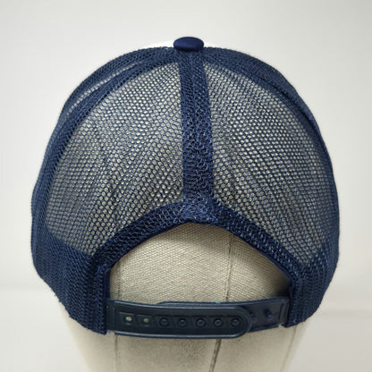 Trucker Hat Blue White One Size Mesh Snapback RC 2025 Rio Grande PR Palm Tree