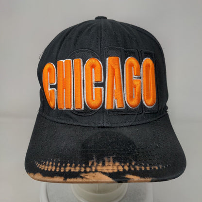 Chicago Snapback Hat Black OSFA Adjustable Embroidered 6 Panel Top Level