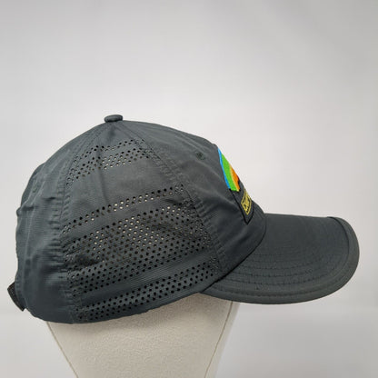Camp Rainbow Gold Strapback Hat Gray One Size Perforated Sportsman