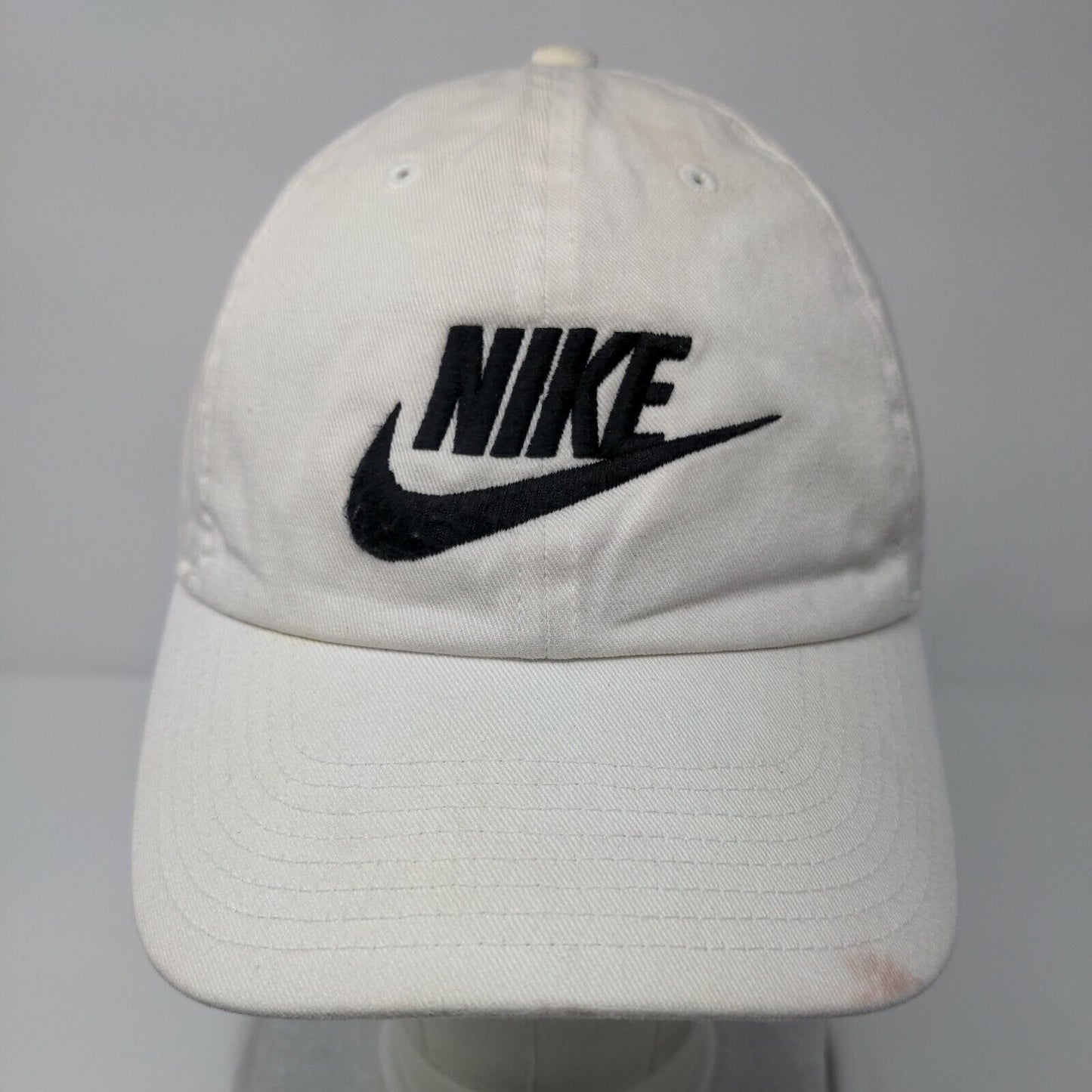 Nike Swoosh Slidebck Hat White OSFM Embroidered 6 Panel Heritage 86