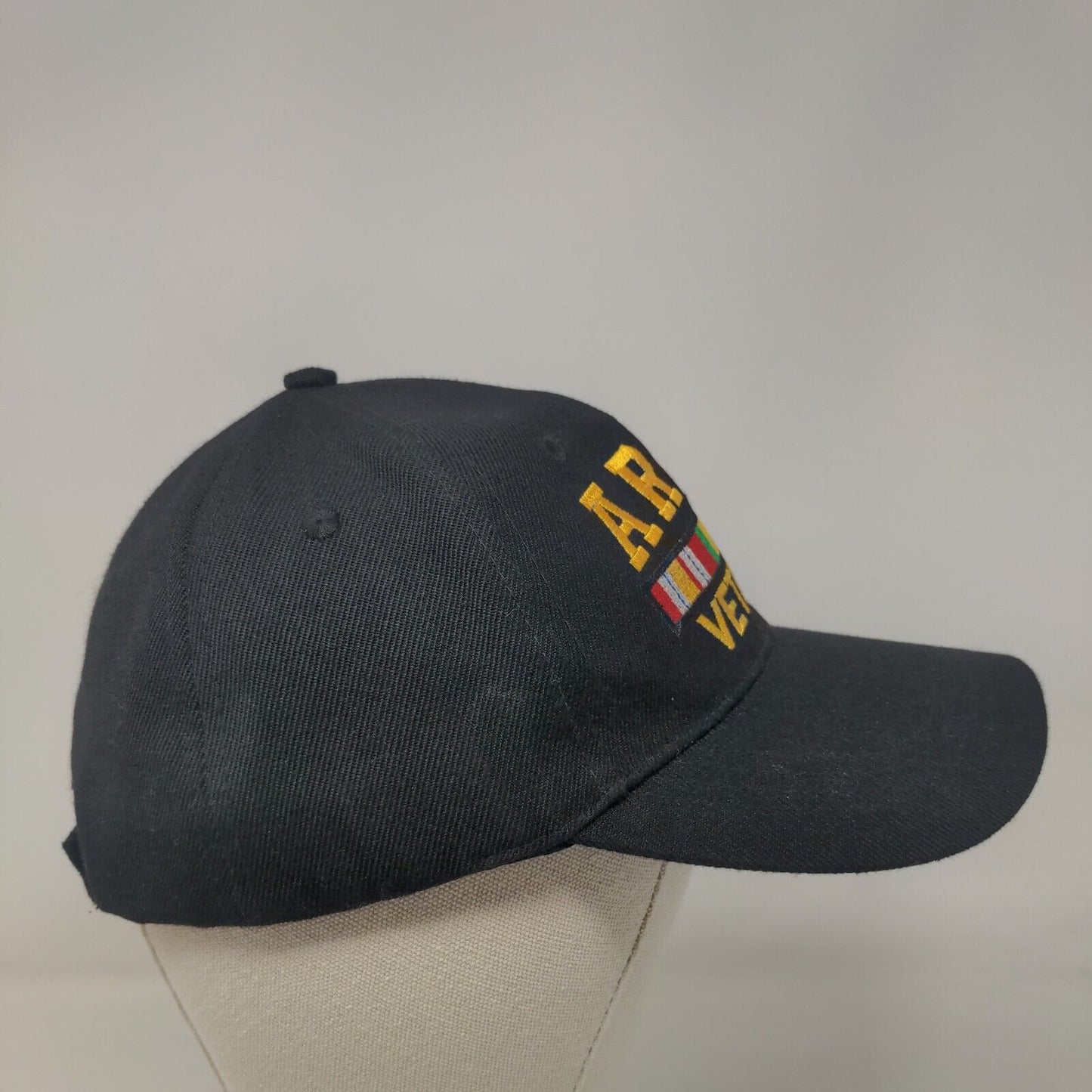 Army Veteran Strapback Hat Black 58cm Embroidered Adjustable Military