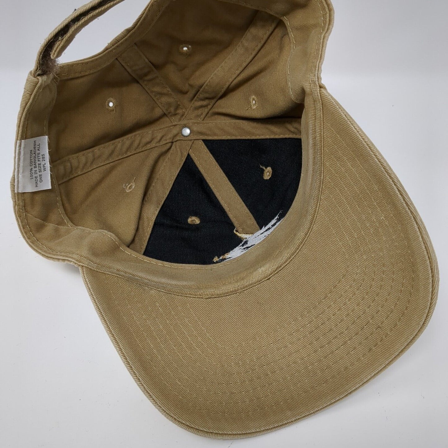 HSM-75 Wolfpack Strapback Hat Tan One Size Adjustable Embroidered