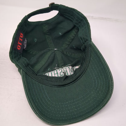 Otto Baseball Cap Green One Size New Hampshire Embroidered Slideback Cotton Hat