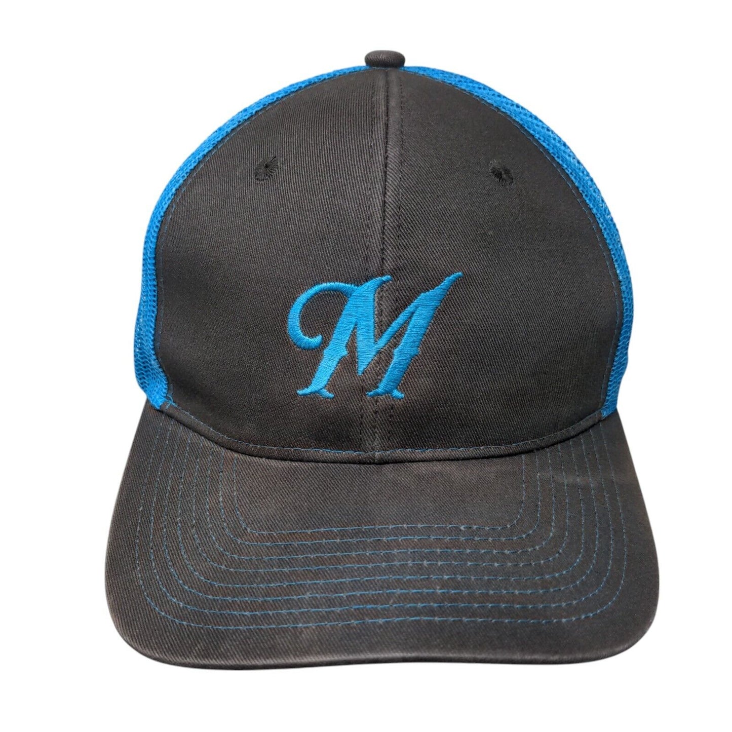 Letter M Snapback Mesh Back Trucker Hat Multi One Size Port Authority
