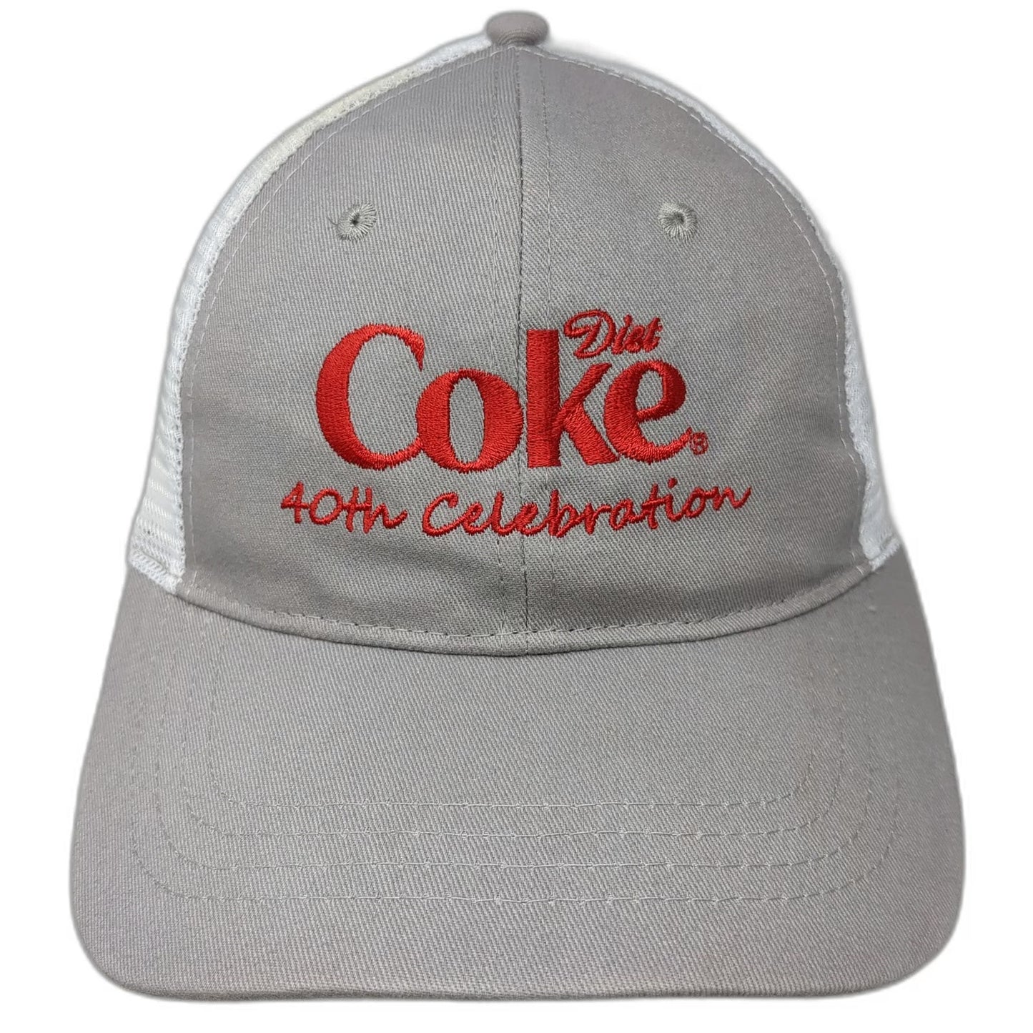 Cap America Diet Coke 40th Celebration Gray Trucker Hat One Size Mesh Snapback