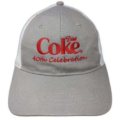 Cap America Diet Coke 40th Celebration Gray Trucker Hat One Size Mesh Snapback