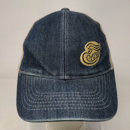 Panera Bread Strapback Trucker Hat Blue OS Adjustable Embroidered Mesh Back
