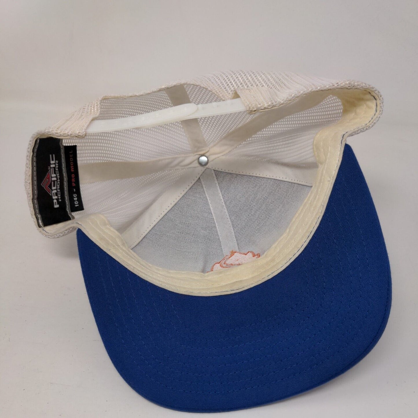 Hop Valley Brewing Co. Snapback Trucker Hat Blue One Size Mesh Back