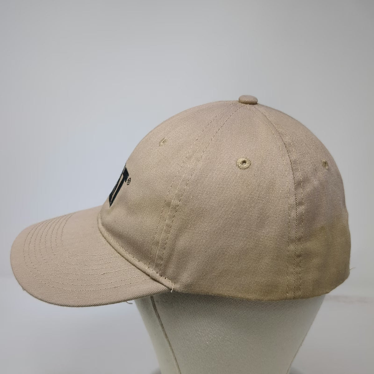 Caterpillar Baseball Cap Beige One Size Slideback Embroidered Logo Workwear Hat