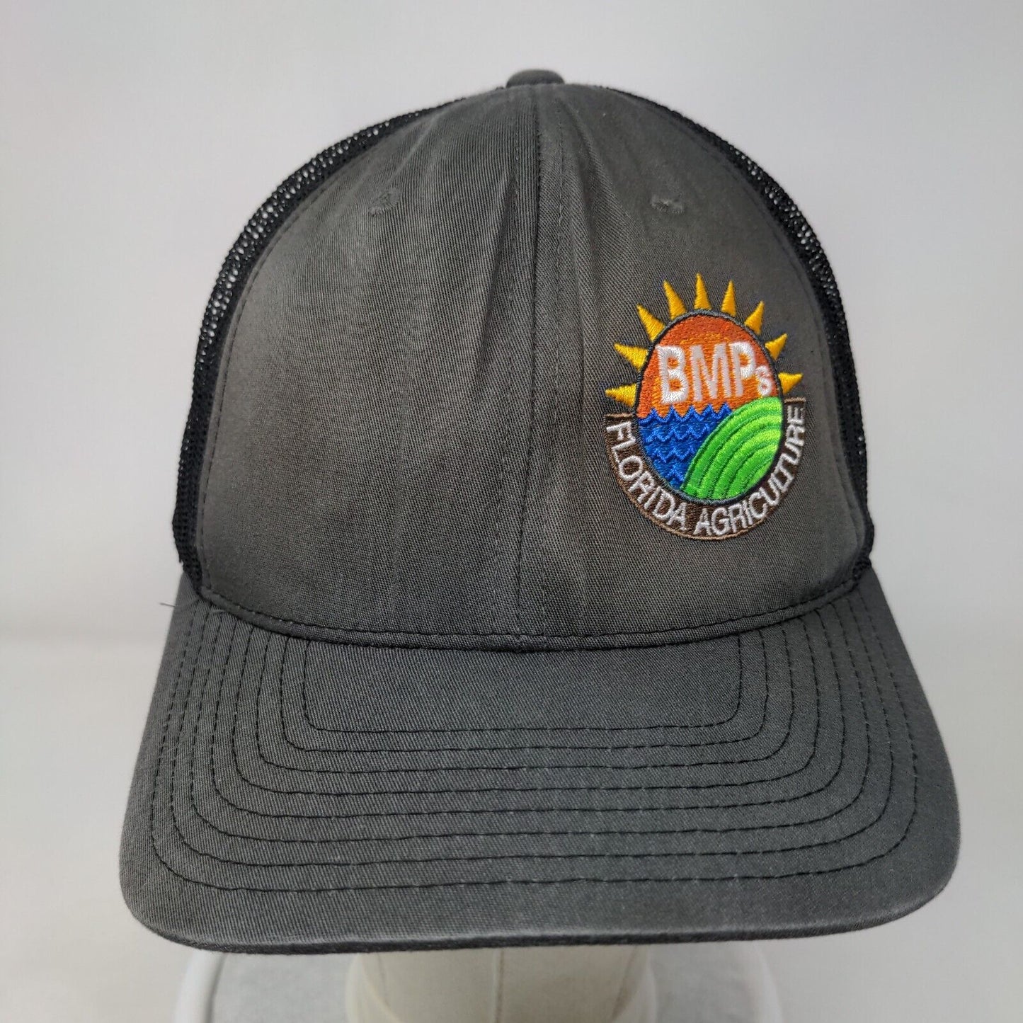 BMPs Florida Agriculture Snapback Mesh Back Trucker Hat Gray One Size