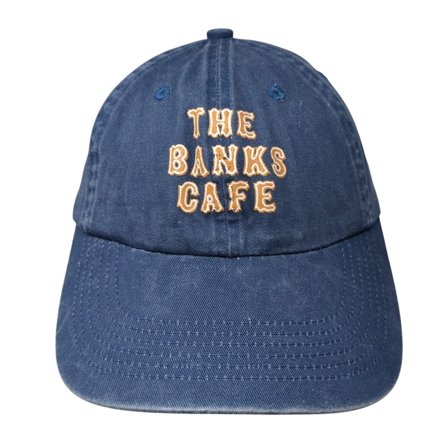 The Banks Cafe Slideback Hat Blue One Size Adjustable Port Authority