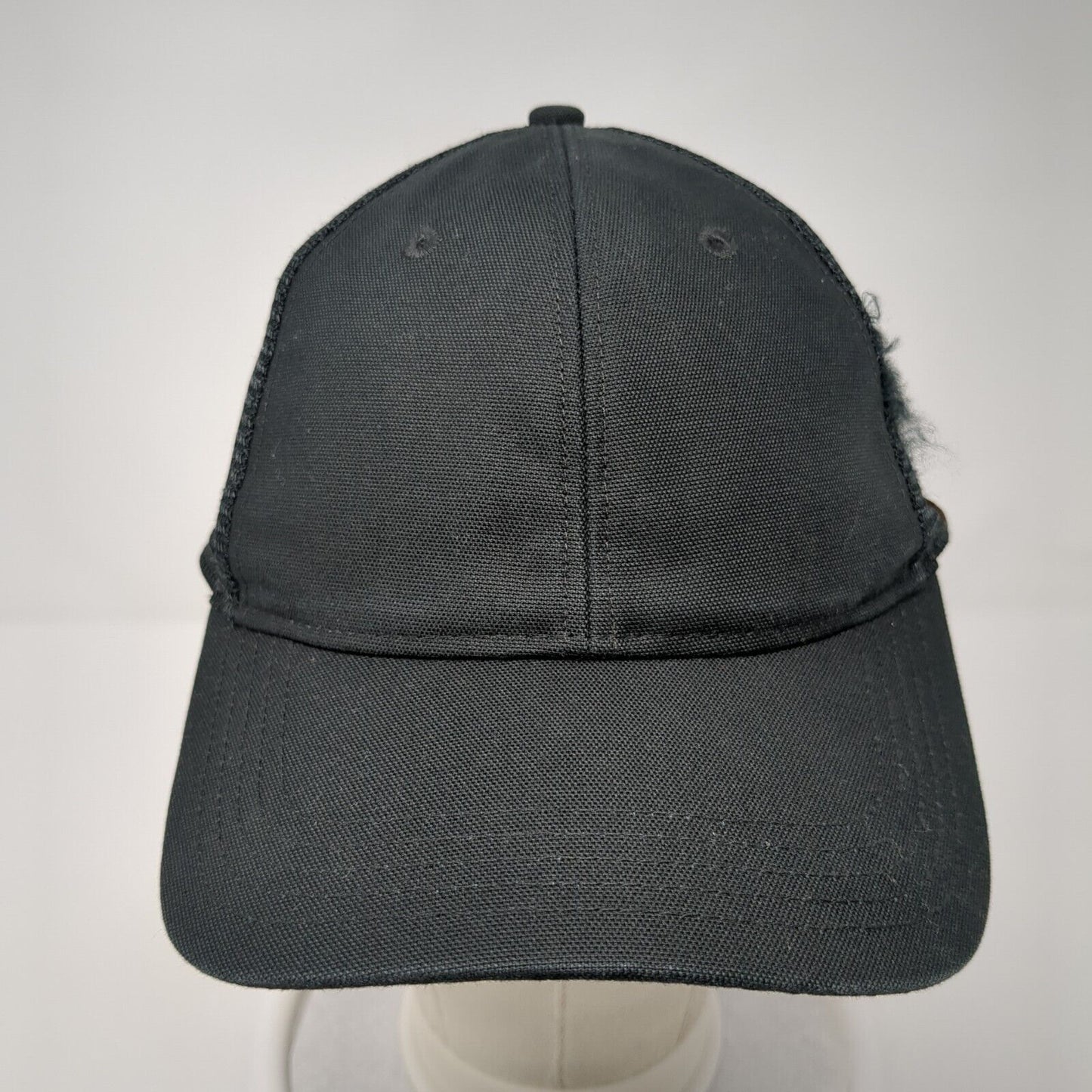 Carhartt Snapback Trucker Hat Black One Size Adjustable Mesh Back 6 Panel Blank