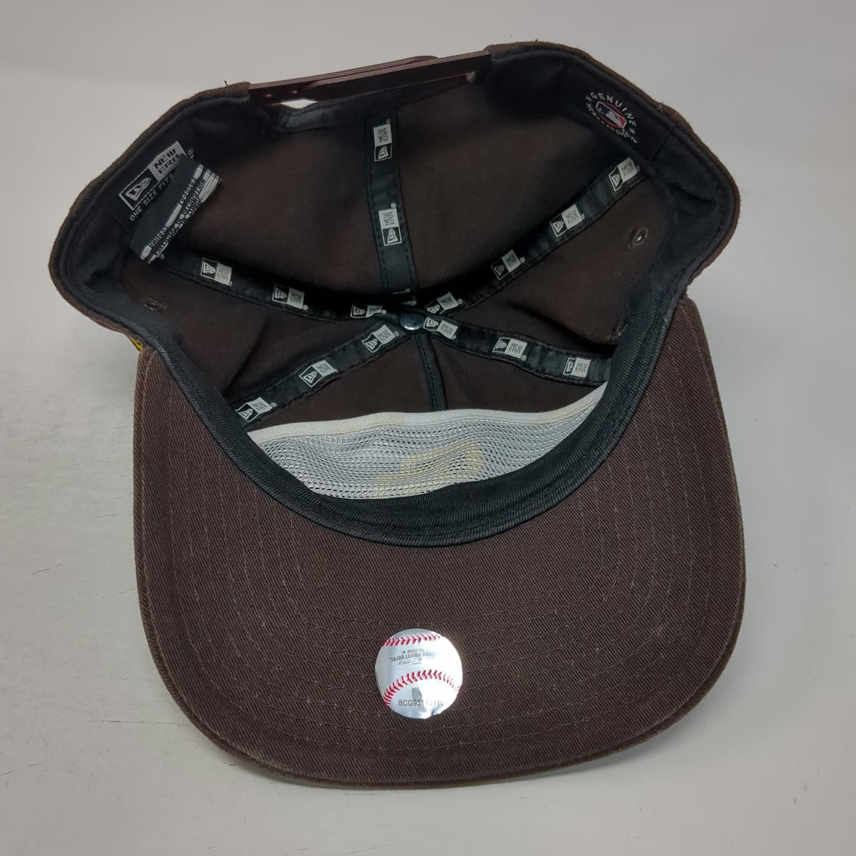 San Diego Padres MLB New Era 5 Panel Brown One Size Snapback Hat Embroidered SD