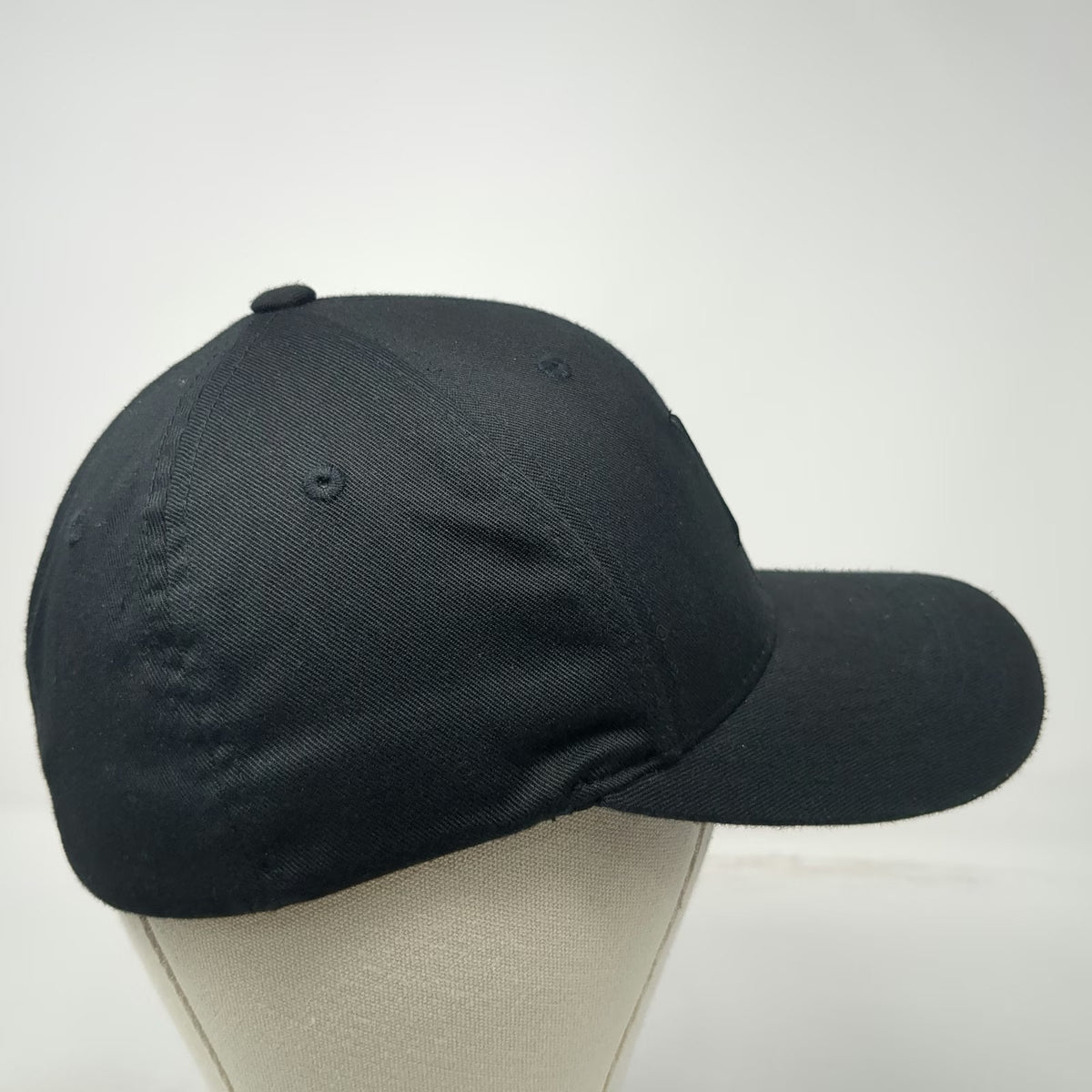 Hurley Baseball Cap Black M Tonal Logo Flexfit Embroidered Stretch Fit Hat