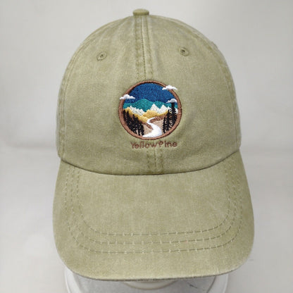 Yellow Pine Slideback Hat Tan One Size Adjustable Embroidered 6 Panel Adams
