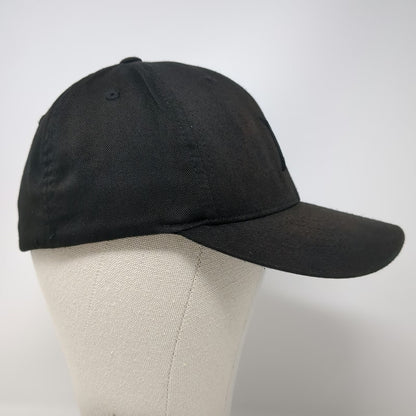 Hurley Baseball Cap Black M Flexfit Tonal Logo Curved Brim Stretch Fit Hat