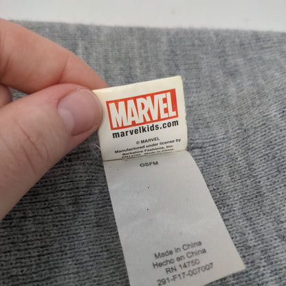 Marvel Kids Boy's Knit Spider Man Beanie Cap Hat Gray Size OSFM Embroidered Logo