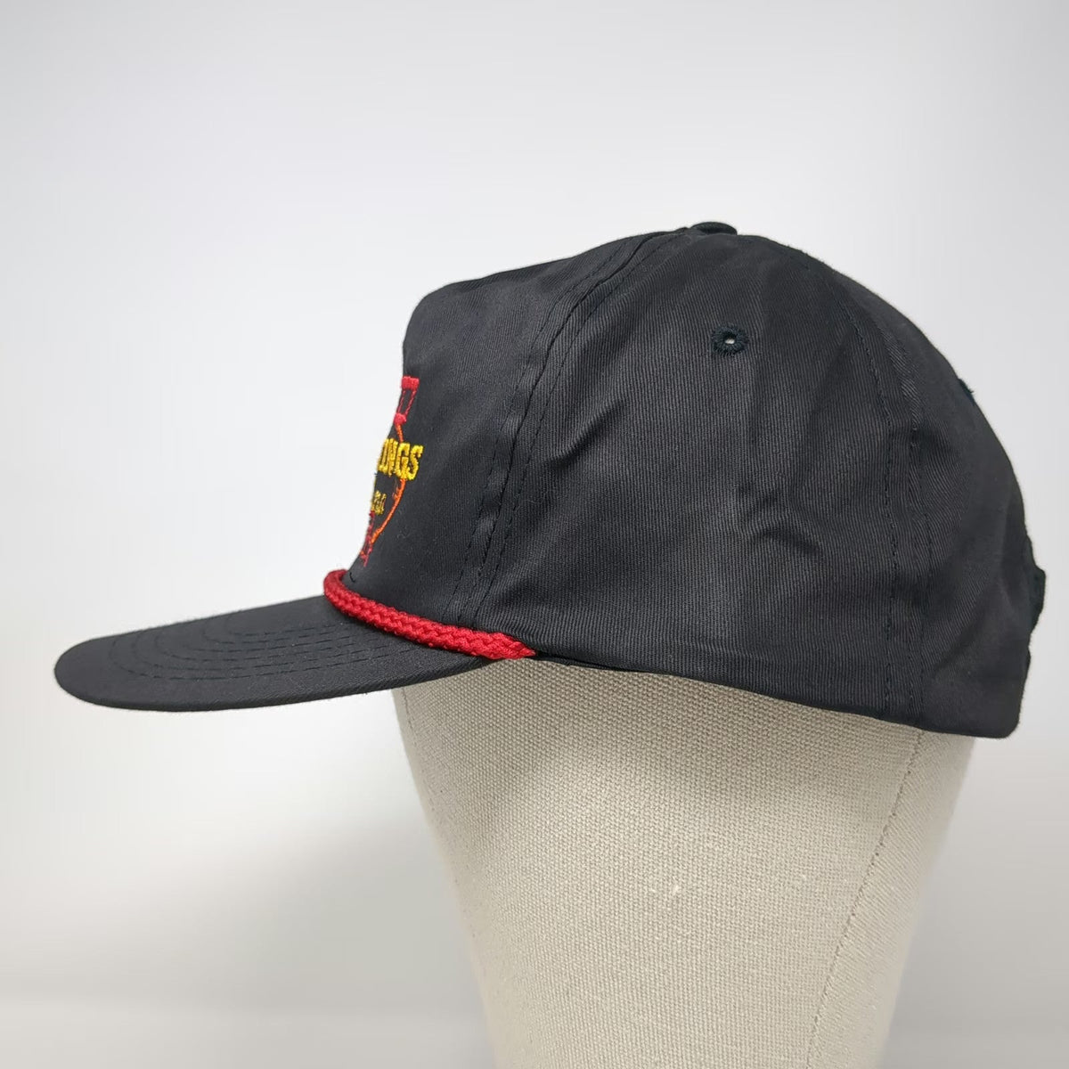 Black 5 Panel One Size Rope Hat Snapback Eagle Wings Inc Aviation Burns OR