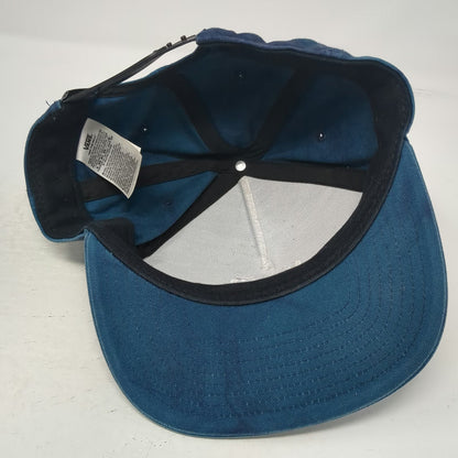 Vans Snapback Blue Hat One Size Acid Wash Embroidered 1966 OTW Logo Skateboard