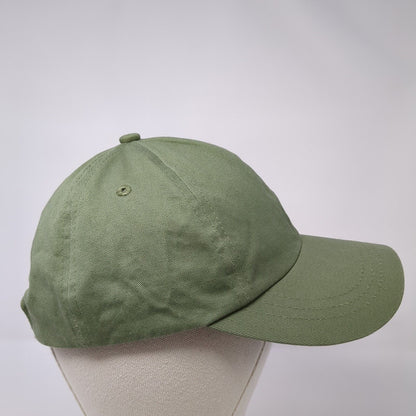 Unbranded Strapback Hat Green One Size Adjustable Blank Solid 6 Panel