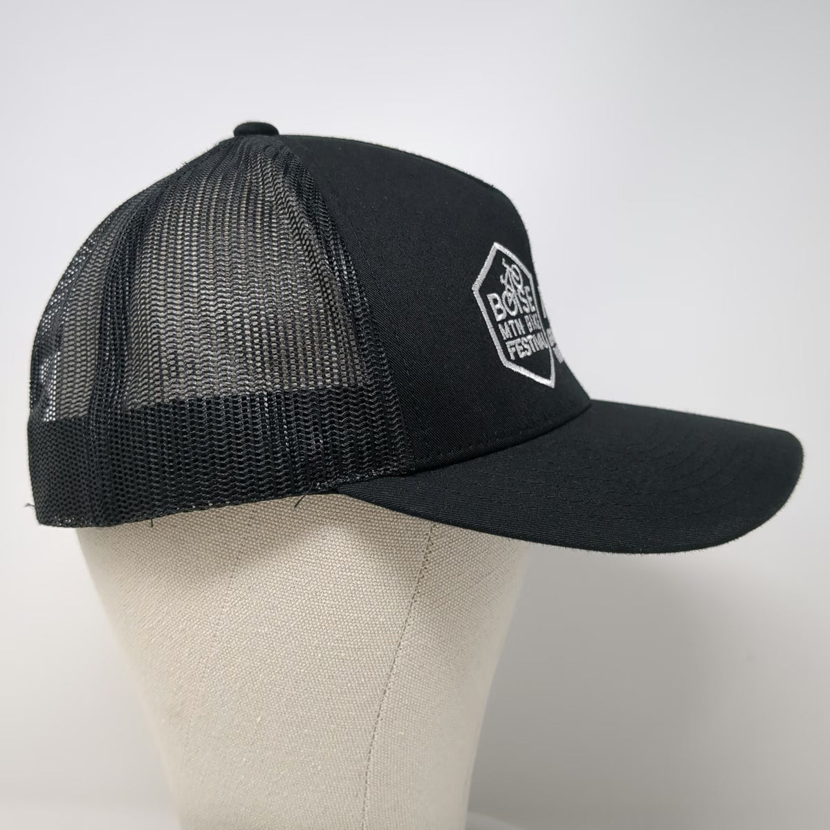 Sport-Tek Trucker Hat Black One Size Boise MTN Bike Festival The Basin Snapback