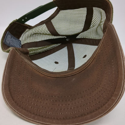 Eddie Bauer Trucker Hat One Size Brown Green Washington Fish Mesh Snapback