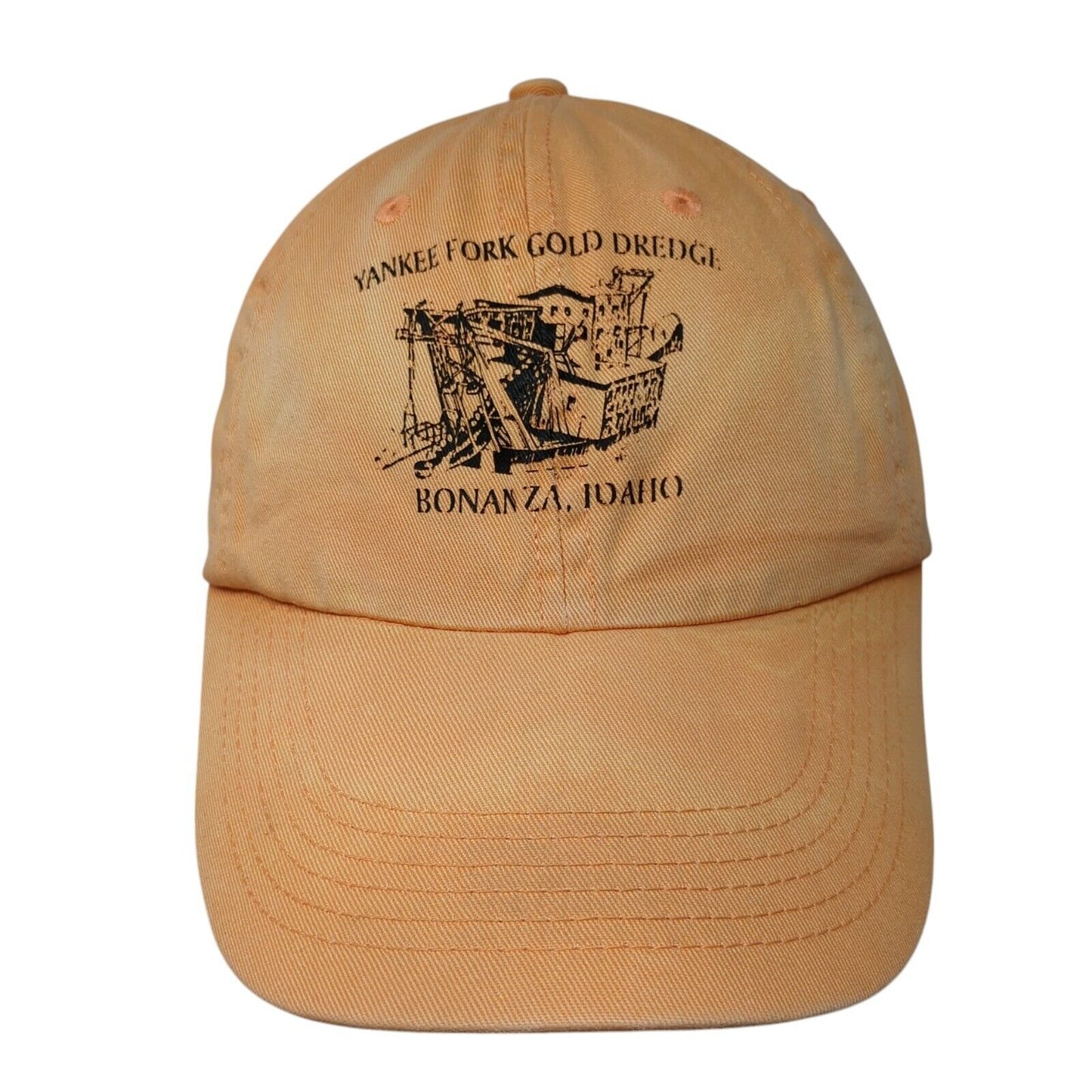 Yankee Fork Gold Dredge Bonanza Idaho Strapback Hat Orange Adjustable 6 Panel