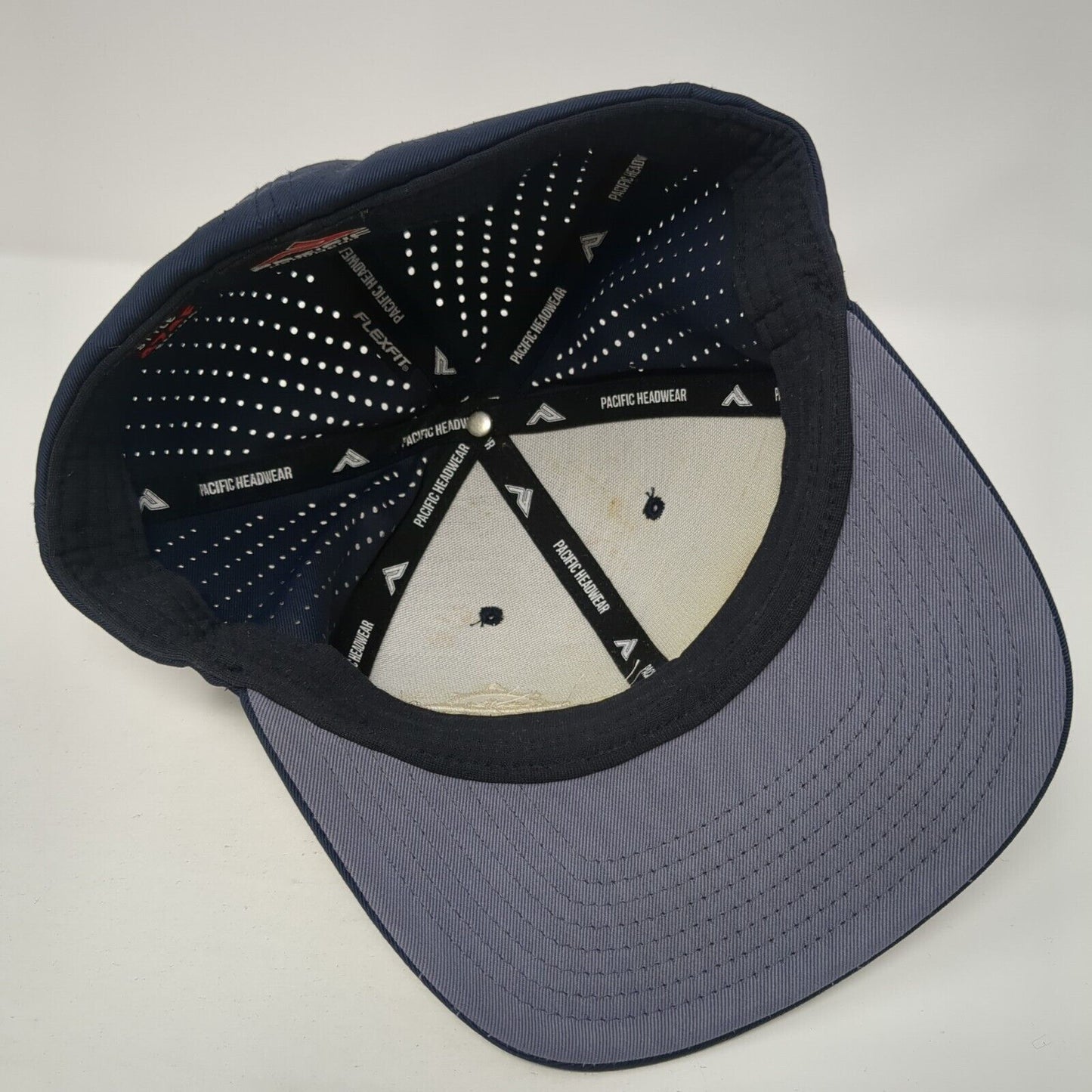 Uncharted Recreation Fitted Hat Blue S/M Embroidered 474F Pacific Headwear