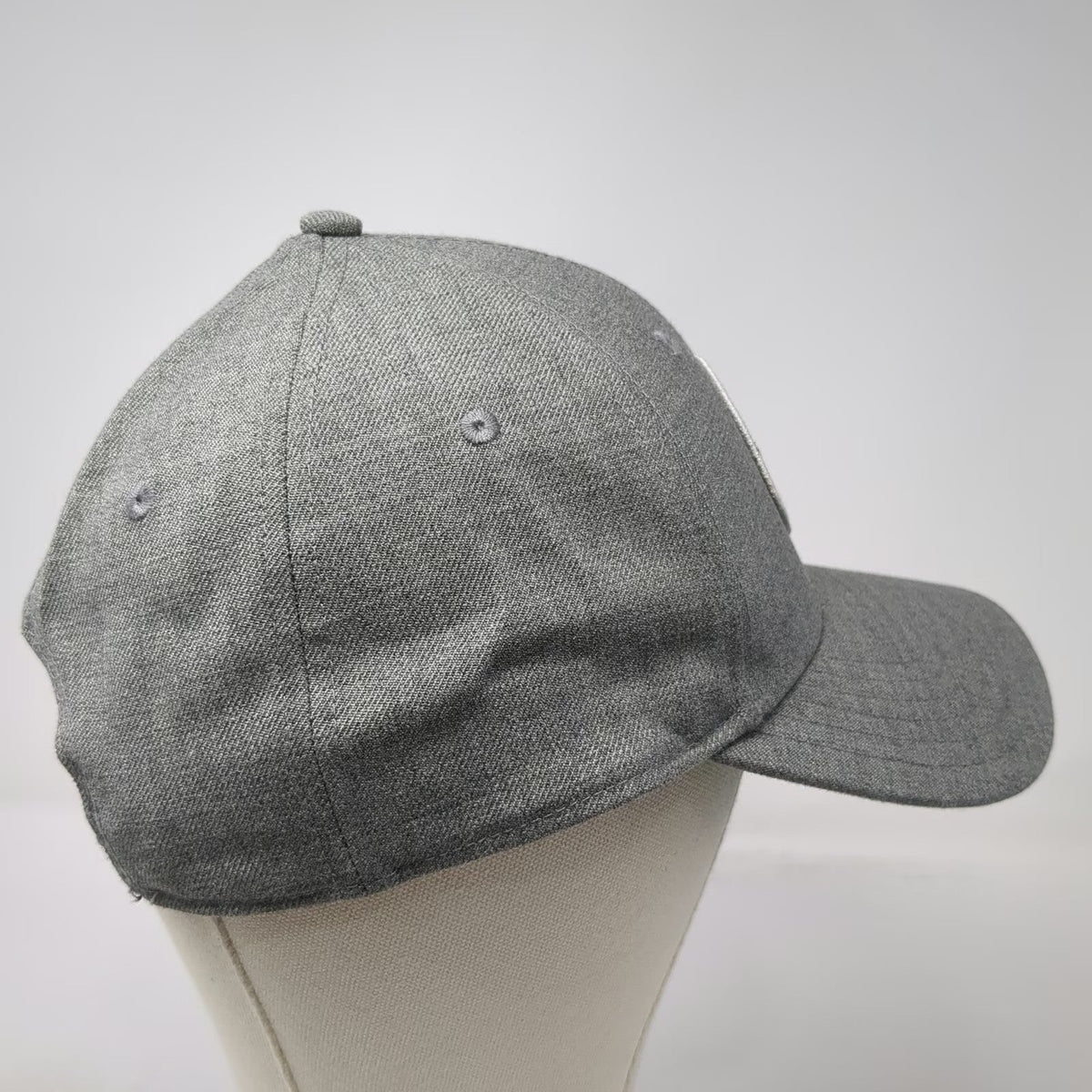 Linksoul Snapback Hat Gray One Size Green Undervisor Wool Blend Golf Patch